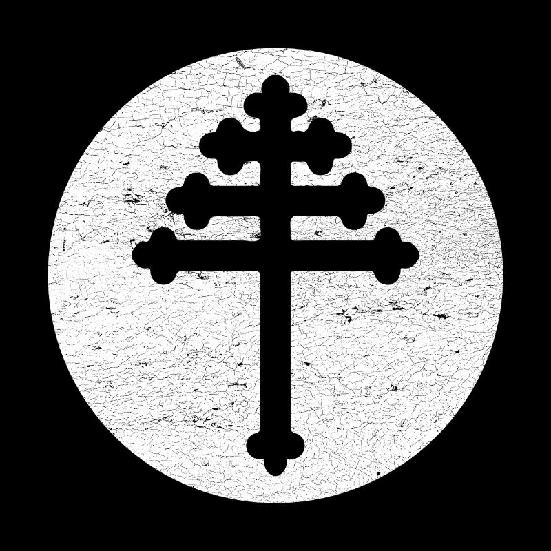 Maronite Cross in White Circle