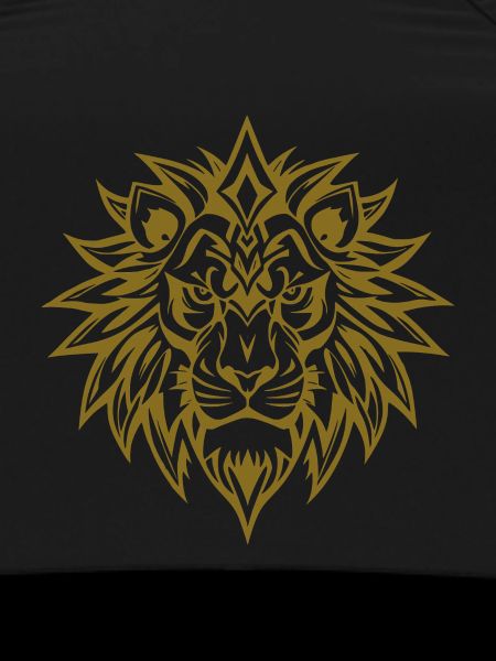Kraftvoller Löwenkopf Tribal Design