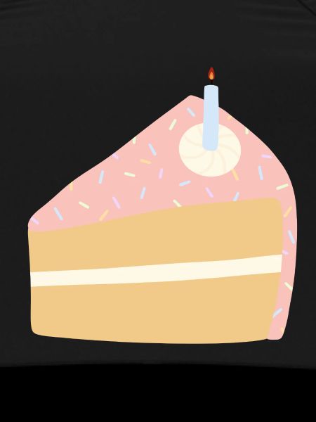 Festive Birthday Cake Illustration