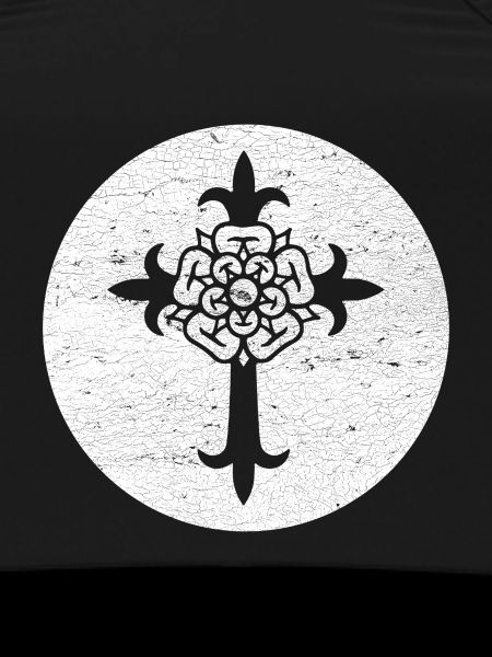 Medieval Floral Cross Design