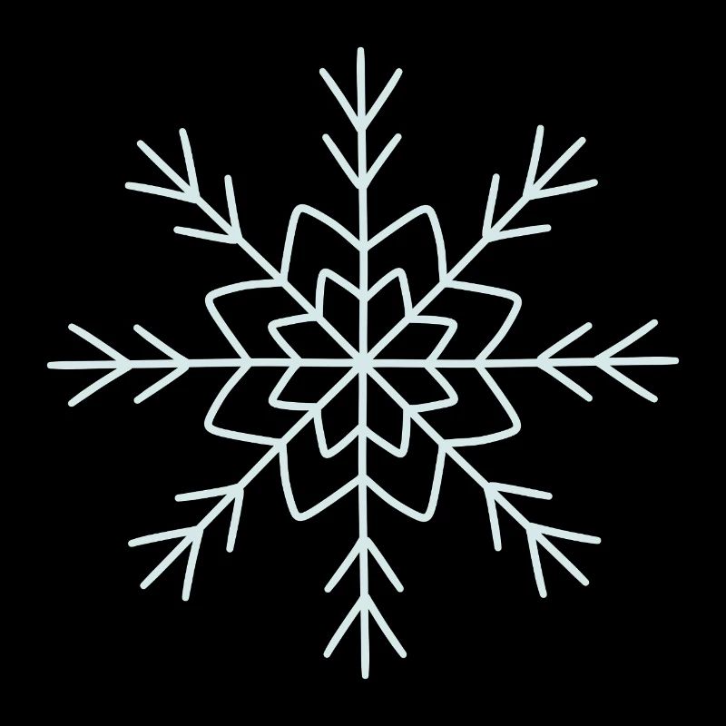 Intricate Snowflake Line Art Design