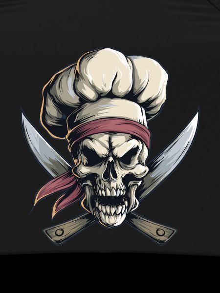 Skull with chef's hat