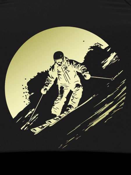 Ski Fahren Skiing Silhouette