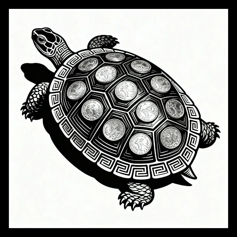 Münz-Schildkröte Geometrie