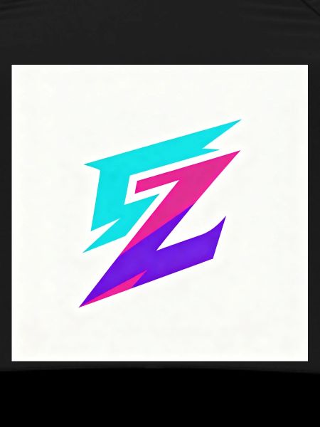 Zigzag Neon Gradient Logo