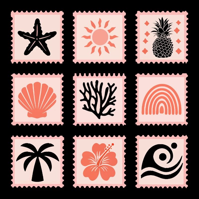 Natur Briefmarken Collage