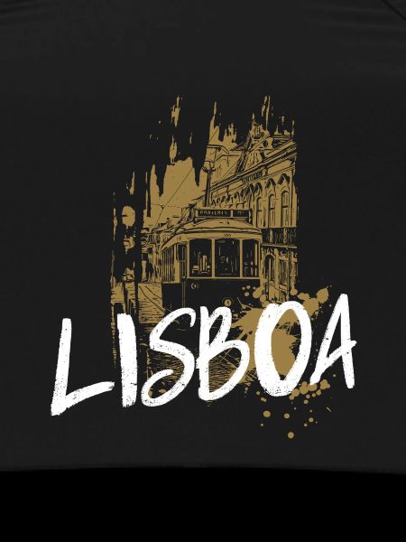 Tramway à Lisbonne illustration ocre