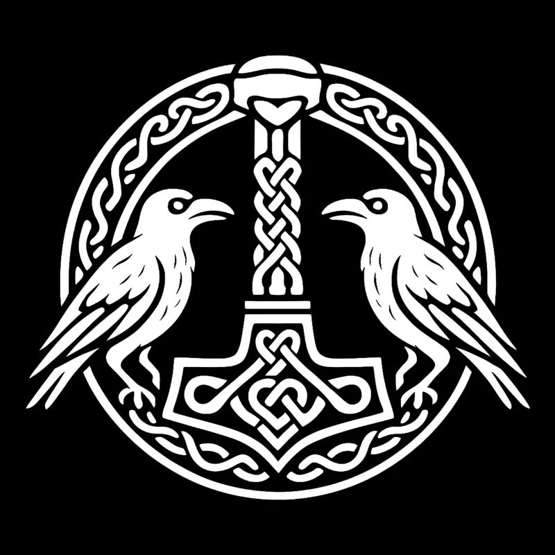 Huginn and Muninn white