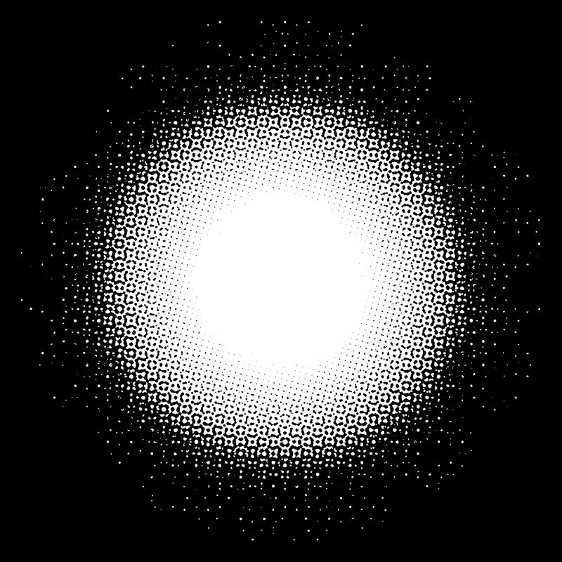 Light Illusion Moon Point Grid Design Circle Round