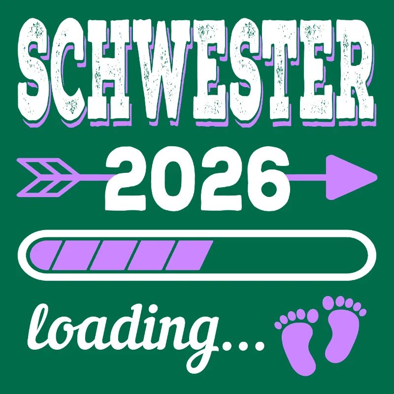 Schwester 2026 Loading Geburt Geschenkidee