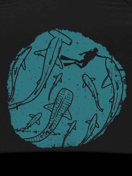 Deep Ocean Silhouette Circle