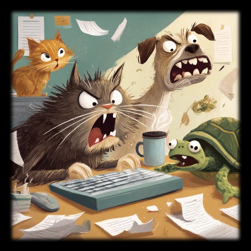 Chaos dans le bureau des animaux