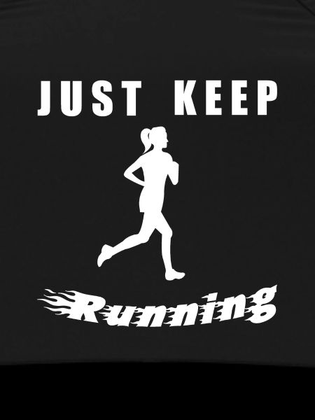 Just Keep Running – Läuferin Silhouette