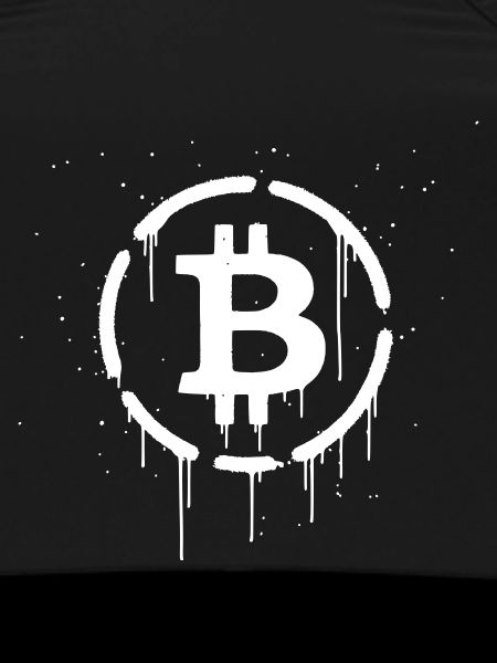Bitcoin Logo Graffiti Crypto