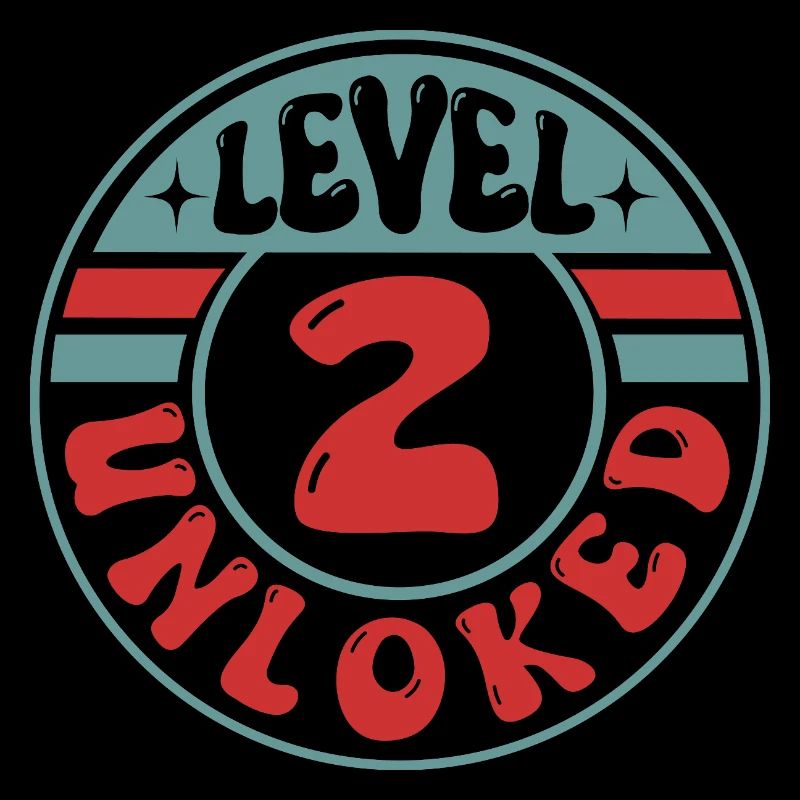Level 2 Unlocked – Cool Gamer Birthday Design