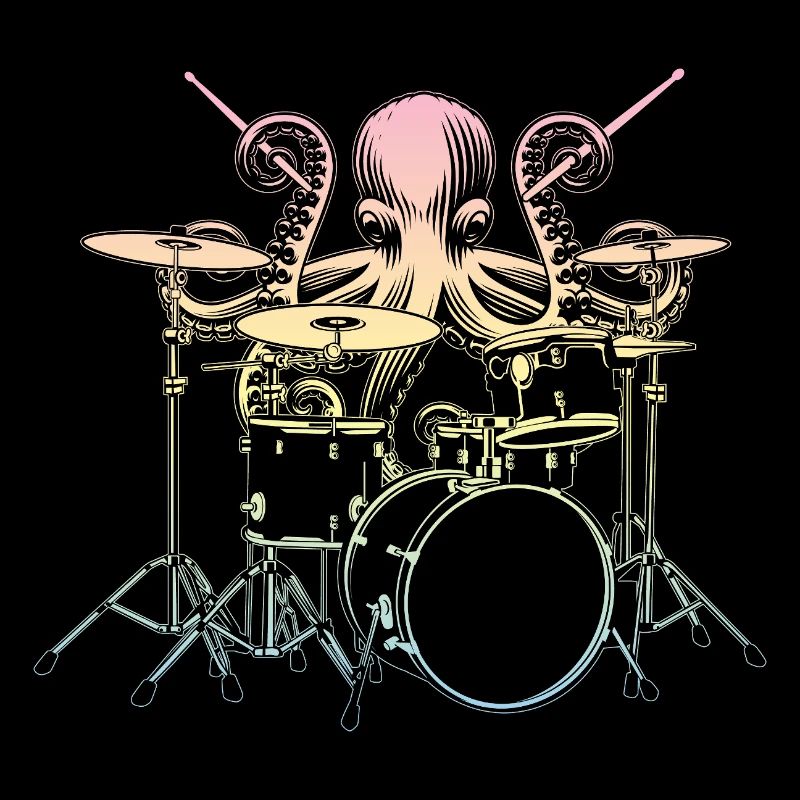Drums Drummer Squid