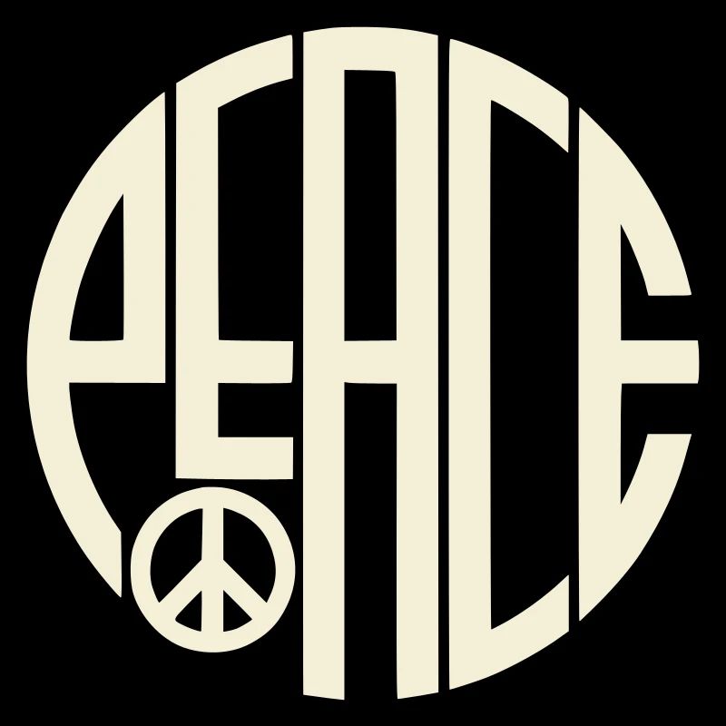 Peace Typografie im Art Deco Stil