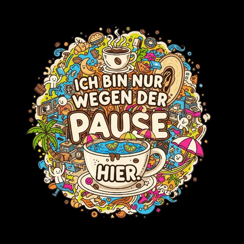Je suis là juste pour la pause – café