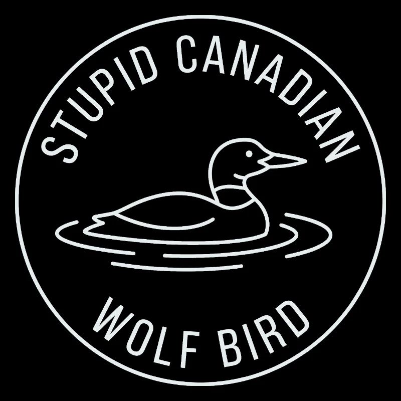 Stupide design graphique du canard loup-loup canadien