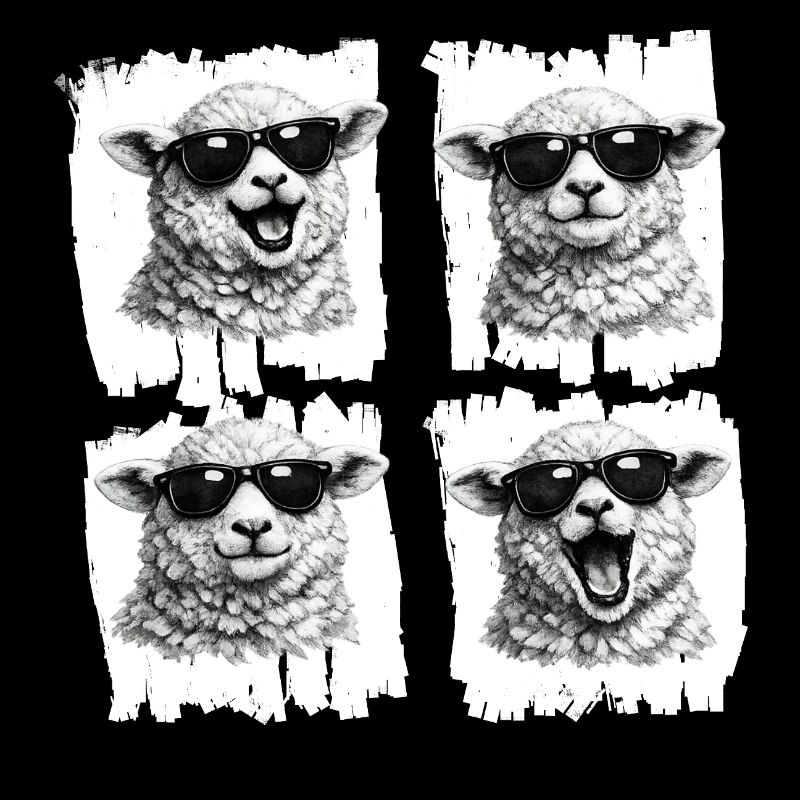 Quatuor de lunettes de soleil mouton