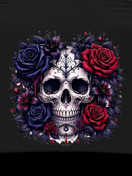Gothic skull with roses