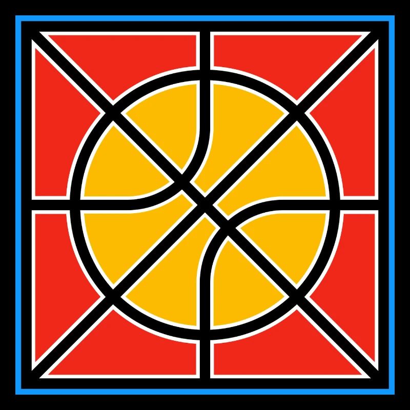 Emblème rétro du basket-ball