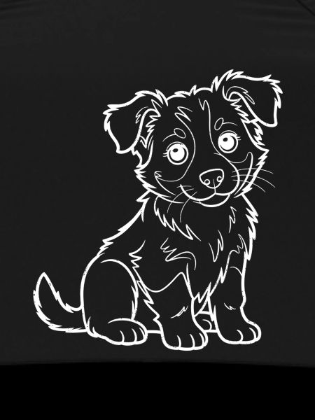 Cuddly Dog Outline Drawing