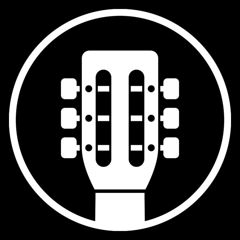 Gitarrenkopf-Emblem