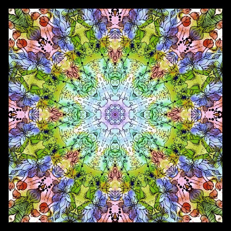 Mandala de Fleurs Kaléidoscope