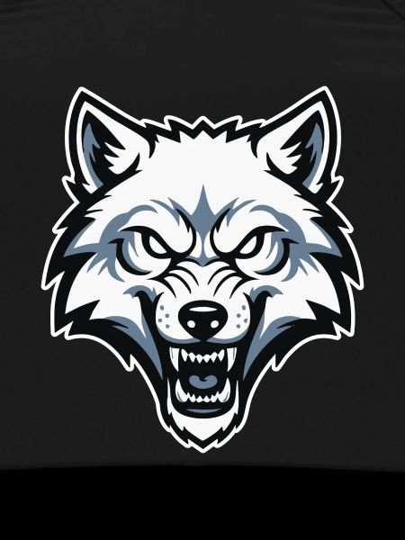 Wild Arctic White Wolf Maskottchen-Maskottchen-Logo