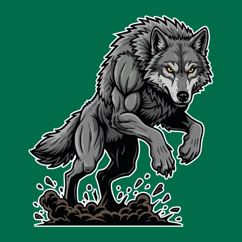 Werwolf Mighty Racing Maskottchen Wolf