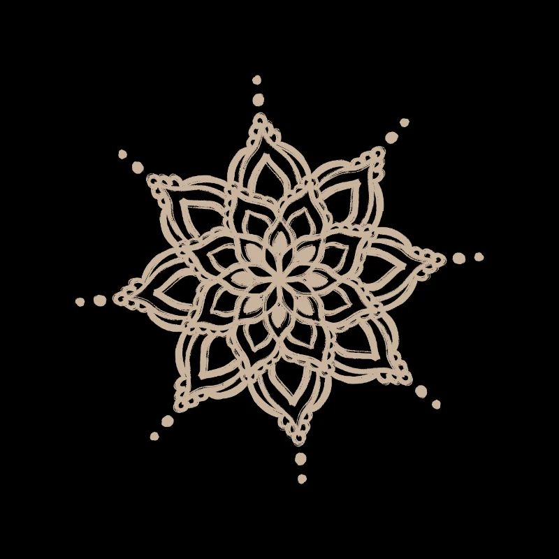 Beige Mandala-Stern-Design