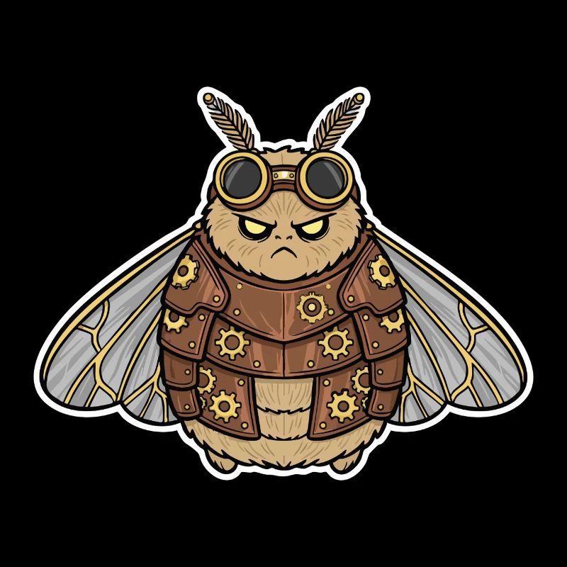 Steampunk Night Moth Armor Bronze Gears