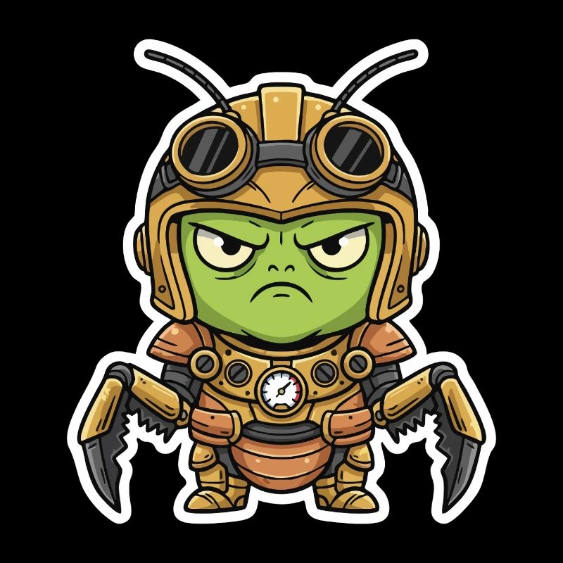 Locust Engineer Steampunk Rüstungsmessing