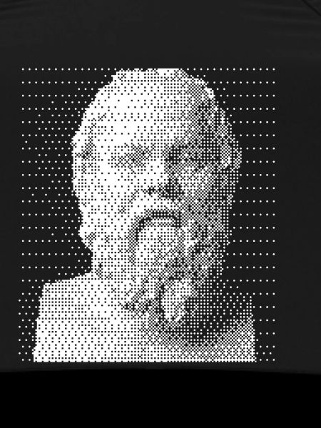 Socrates Halftone Portrait.
