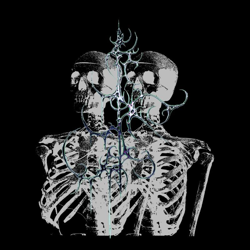 Conception esthétique de glitch skeleton melt