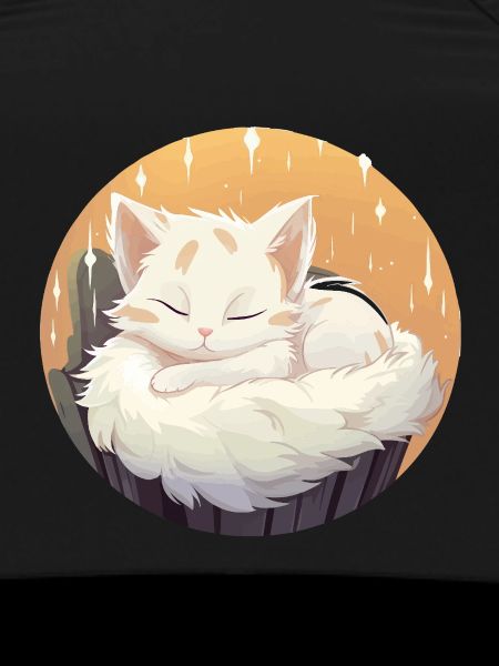 Sleeping cat in a circle