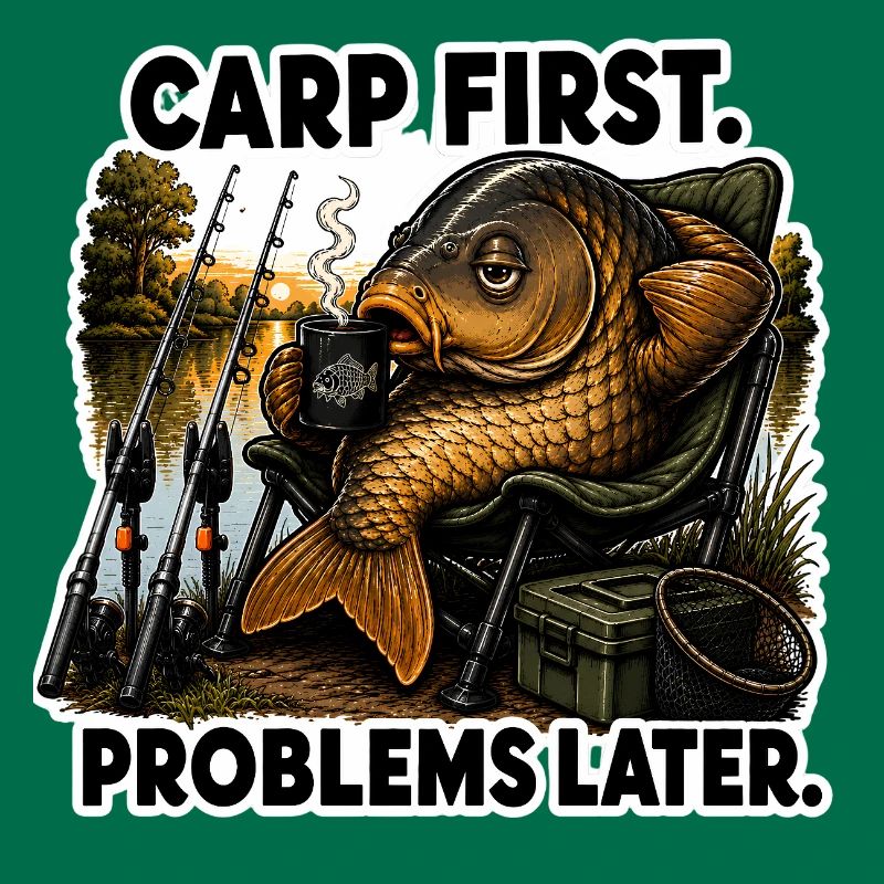 Carp First Problems Later Coffee Fishing