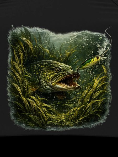 Hecht-Hinterhalt-Räuberfisch-Design