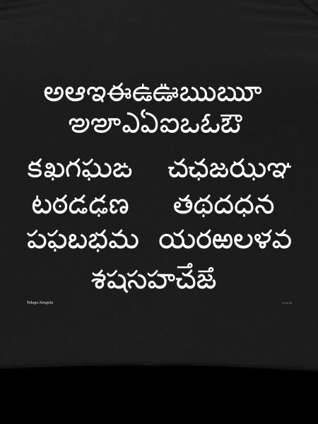 Telugu Abugida (white)