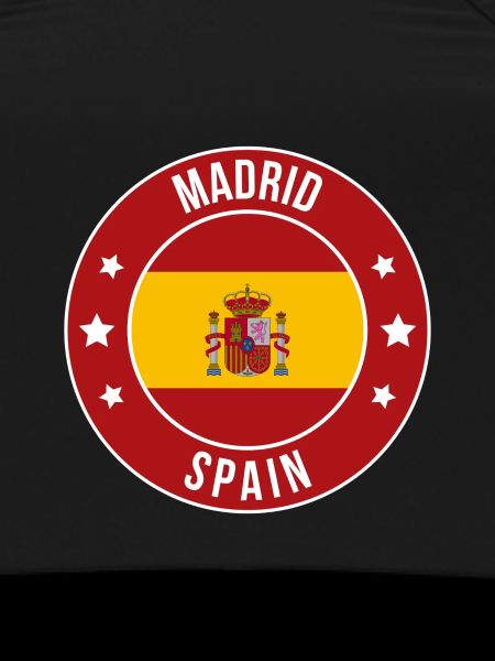 Madrid Spain Round Badge