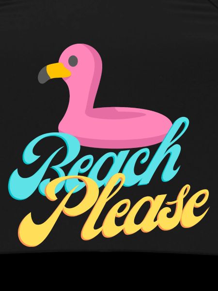 Beach Please Flamingo Retro Tee