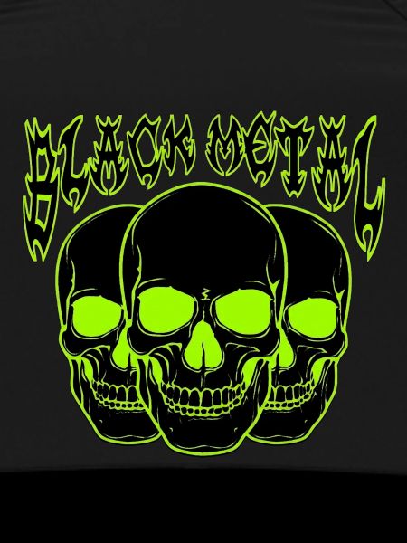 Neon Skull Trio Black Metal