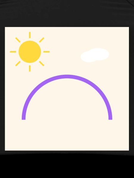 Purple bow in minimal sun