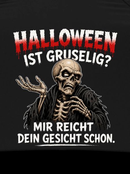 Halloween Skelett Grim Reaper Spruch