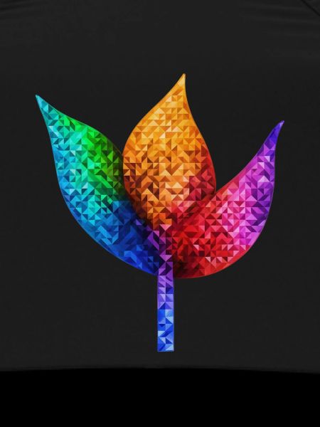 Regenbogengeometrisches Blatt