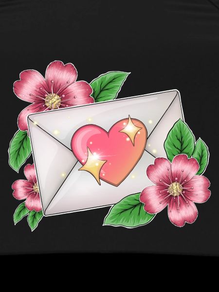 envelope with flowers