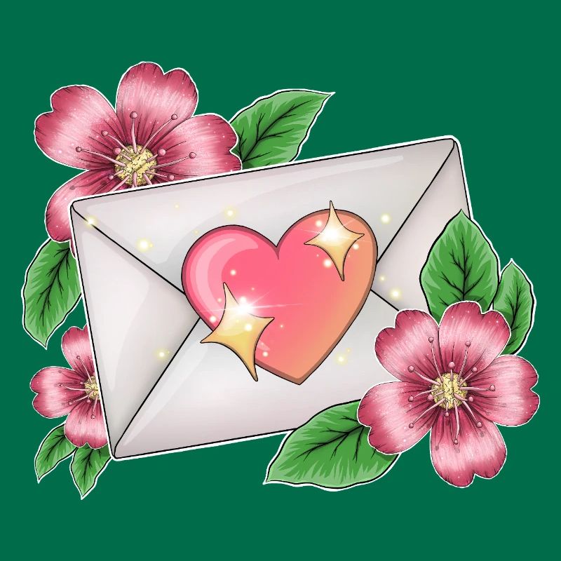 Enveloppe avec des fleurs