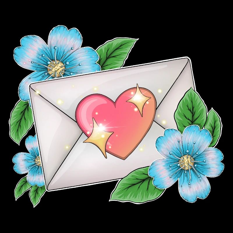 Umschlag mit Blumen