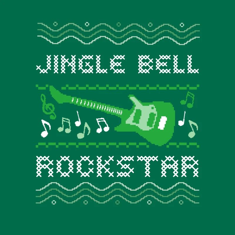 PULL DE NOËL MOCHE, JINGLE BELL ROCK-STAR